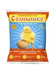 Полнорационный корм "Солнышко" для молодняка с/х птиц с первых дней жизни, 700г